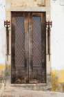 Tomar, Portugal. Old medieval door in the town of Tomar. Art Print